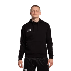 Bavlnená mikina s kapucňou - čierna